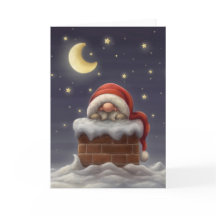 Pequenos Papais noeis em uma chaminé