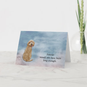 Cartão De Festividades Perda de Buff Labradoodle Condolence Card