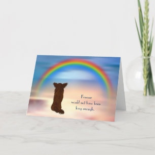 Cartão De Festividades Perda de Cabelo Longo Vermelho Chihuahua Rainbow S