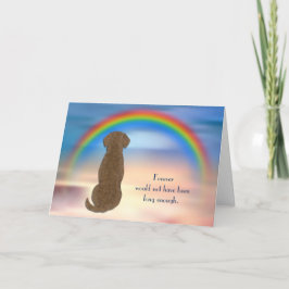 Cartão De Festividades Perda de Chesapeake Bay Retriever Rainbow Sympathp