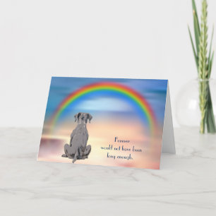 Cartão De Festividades Perda de Cinza Staffordshire Terrier Rainbow