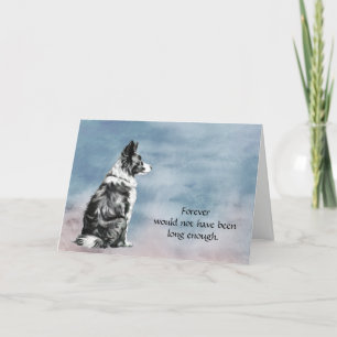 Cartão De Festividades Perda de Condolência de Collie Condolence Simpatia