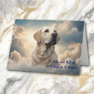 Cartão De Festividades Perda de Labrador Amarelo Retriever Simpatia Celes
