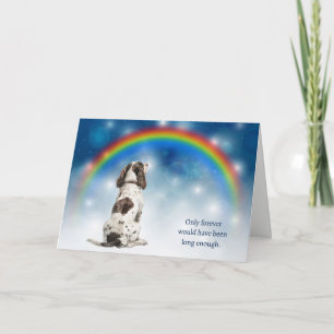 Cartão De Festividades Perda de Luzes Noturnas do Cão Springer Spaniel Co