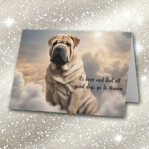 Cartão De Festividades Perda do Paraíso do Cão Shar-Pei Condolências