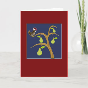 Cartão De Festividades Perdiz+PearTree5x7