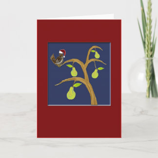Cartão De Festividades Perdiz+PearTree5x7
