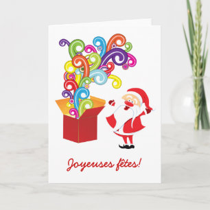 Cartão De Festividades Père Noël e cartes de boîte de cadeaux