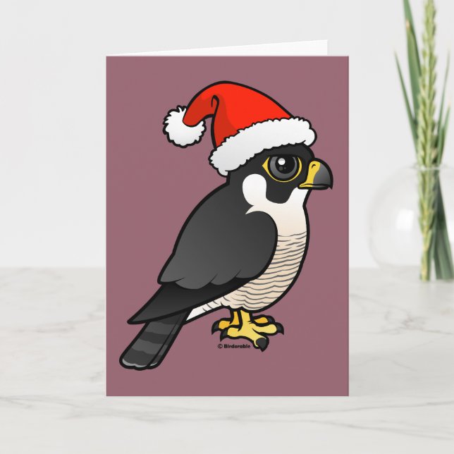 Cartão De Festividades Peregrine Falcon Santa (Frente)