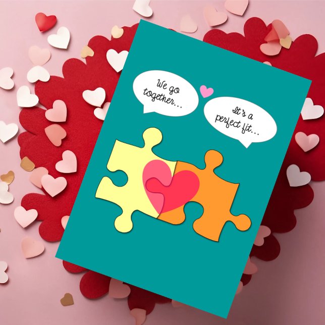 Cartão De Festividades Perfect Fit Puzzle Valentine's Card (Criador carregado)