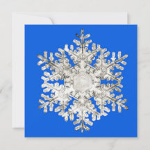Perfeição da Natureza Floco de Neve Azul Brilhante