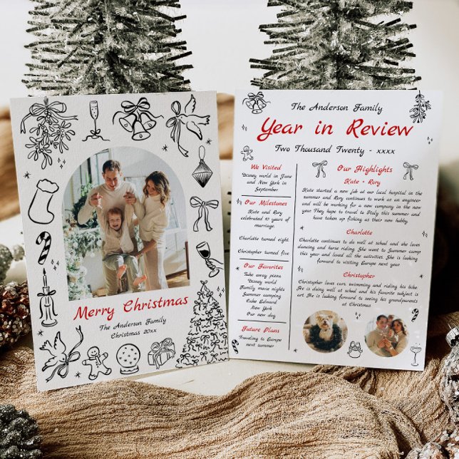 Cartão De Festividades Período de perguntas em revisão Visão geral do ano (Criador carregado)