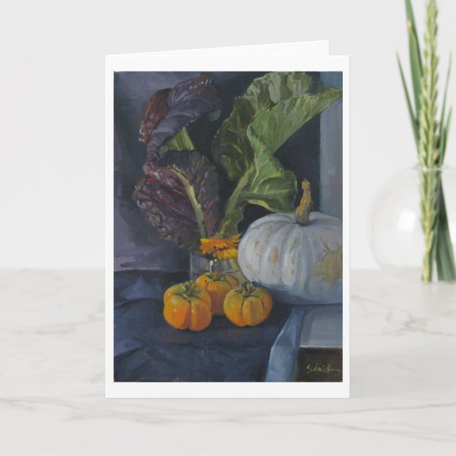 Cartão De Festividades Persimmons & Greens - Art Card, Blank (Frente)