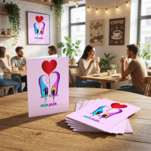 Personagem de desenho animado do dia dos namorados