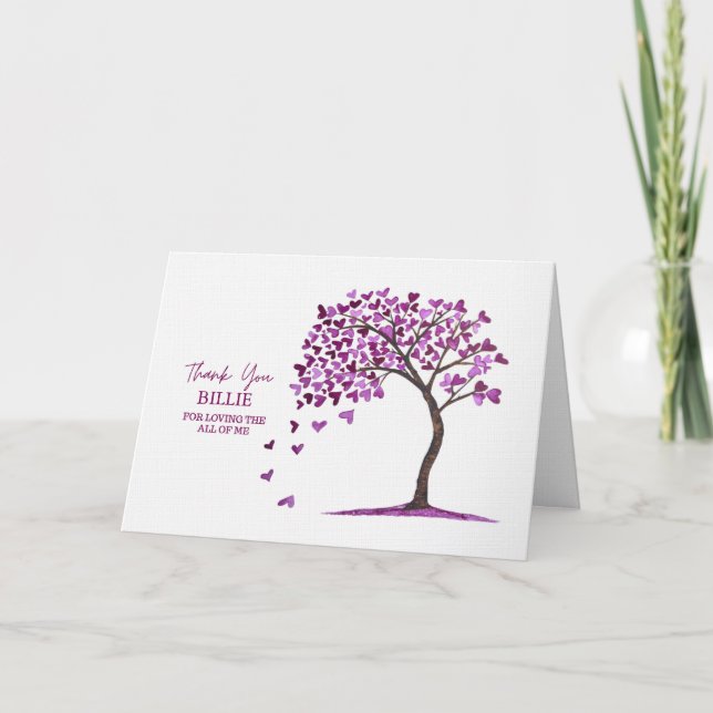 Cartão De Festividades Personalised Valentines Hand-painted Love Card (Frente)