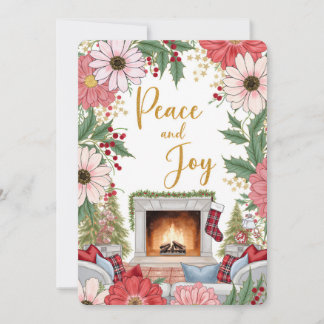 Cartão De Festividades Personalizable Vintage  Flat Holiday Card 