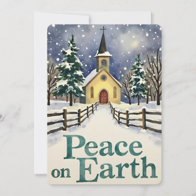 Cartão De Festividades Personalizable Vintage  Flat Holiday Card  (Frente)