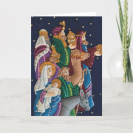 Cartão De Festividades Personalização de Natal para Natividade e Sábios a