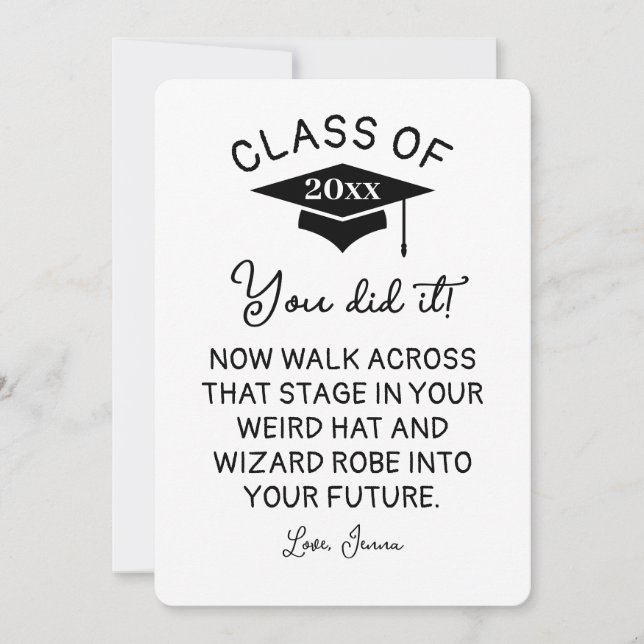 Cartão De Festividades Personalização Engraçada do Assistente Robe e Hat  (Frente)