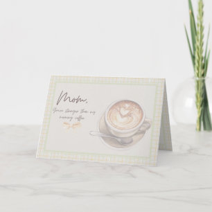 Cartão De Festividades Personalizado Divertido "Mais Forte que o Café" D