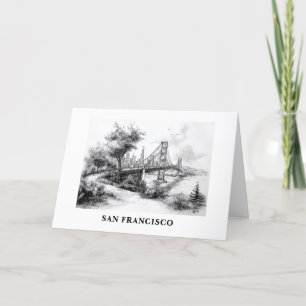 Cartão De Festividades Personalizado do Golden Gate Bridge de São Francis