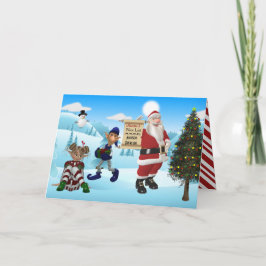 Cartão De Festividades Personalizado Do Natal Dos Papais noeis Do Polo No