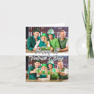 Cartão De Festividades Personalizado Moderno com 2 fotos Rua Modelo. Padd