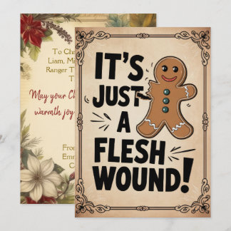 Cartão De Festividades Personalizado Só Uma Ferida Superficial Engraçado 