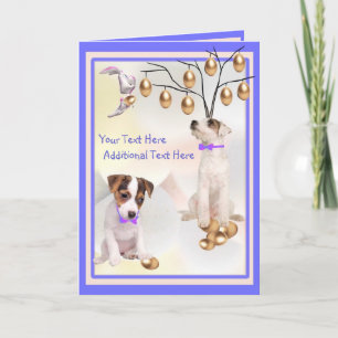 Cartão De Festividades Personalizar A Placa De Páscoa Do Jack Russell De 