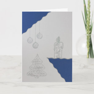 Cartão De Festividades Personalizar decoração e árvore de Natal