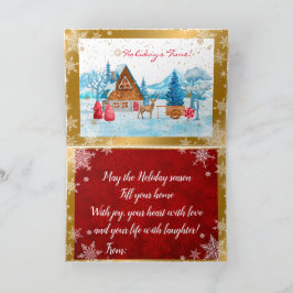 Cartão De Festividades Personalizar Paisagem de Férias