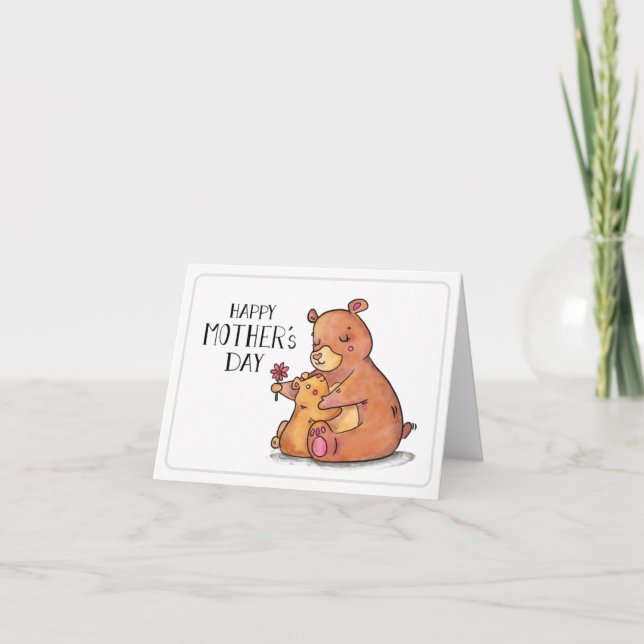 Cartão De Festividades Personalizar placa de Dia de as mães - Abraços do  (Frente)