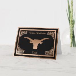 CARTÃO DE FESTIVIDADES PERSONALIZE LONGHORN STEER SILHOUETTE