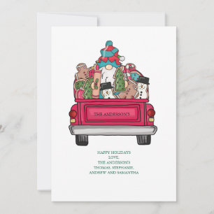 Cartão De Festividades Personalize o caminhão de biscoitos de Natal do Pa
