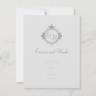 Cartão De Festividades Personalize os nomes, iniciais e a frase Amor