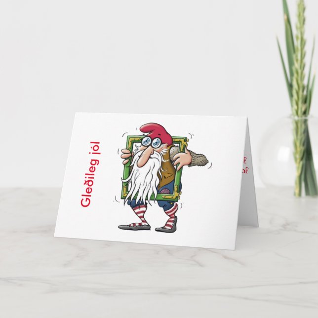 Cartão De Festividades Personalize your Icelandic Christmas Card (Frente)