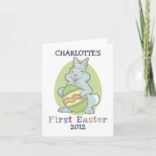 Cartão De Festividades Personalized Baby's First Easter