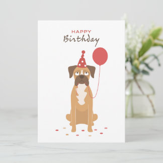 Cartão De Festividades Personalized Boxer Birthday Card, boxer lover card