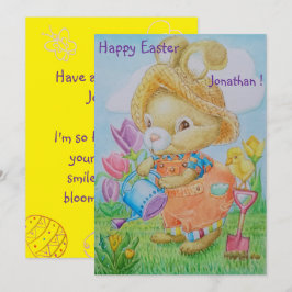 Cartão De Festividades Personalized Children's Easter Greeting Card 