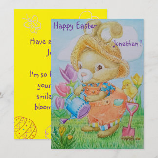 Cartão De Festividades Personalized Children's Easter Greeting Card