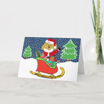 Personalized Christmas GoldenDoodle Santa Sleigh