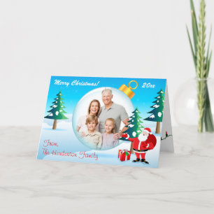 Cartão De Festividades Personalized Christmas Ornament Photo Card