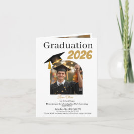 Cartão De Festividades Personalized Graduation Party Photo Invitation