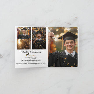 Cartão De Festividades Personalized Graduation Party Photo Invitation 