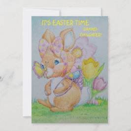 Cartão De Festividades Personalized Granddaughter's Easter Greeting Card 