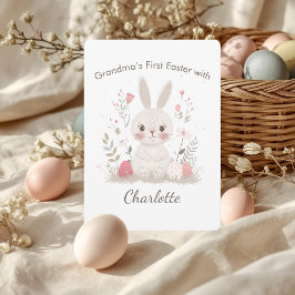 Cartão De Festividades Personalized Grandma’s First Easter Card