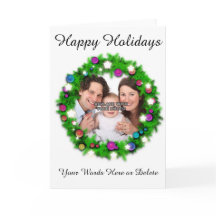 Personalized Happy Holidays Holiday Photo Card