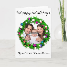 Cartão De Festividades Personalized Happy Holidays Holiday Photo Card