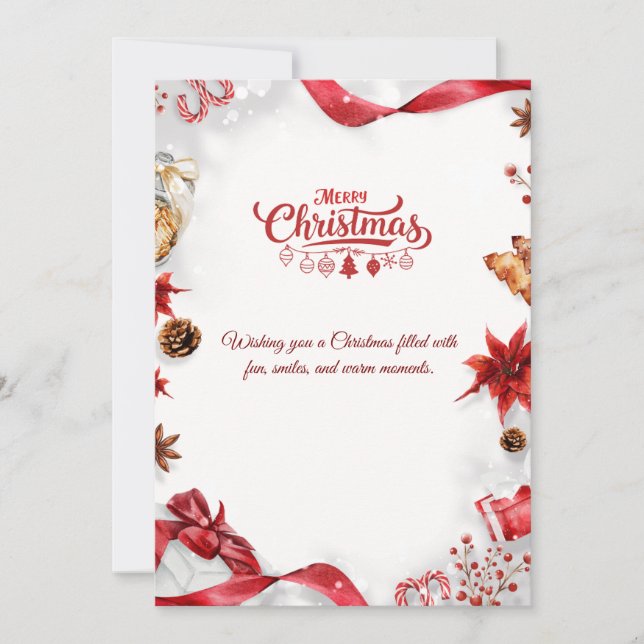 Cartão De Festividades Personalized Non-Folded Christmas Card (Frente)