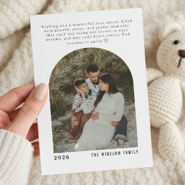 Cartão De Festividades Personalized One-Photo New Year Card 2026